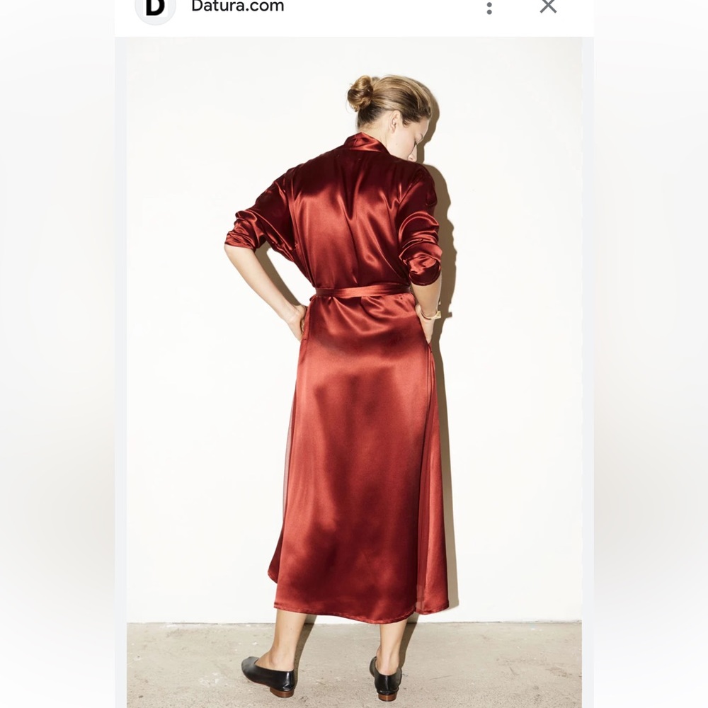 ZARA satin effect dress NWT $129 kimono - Picture 3 of 9